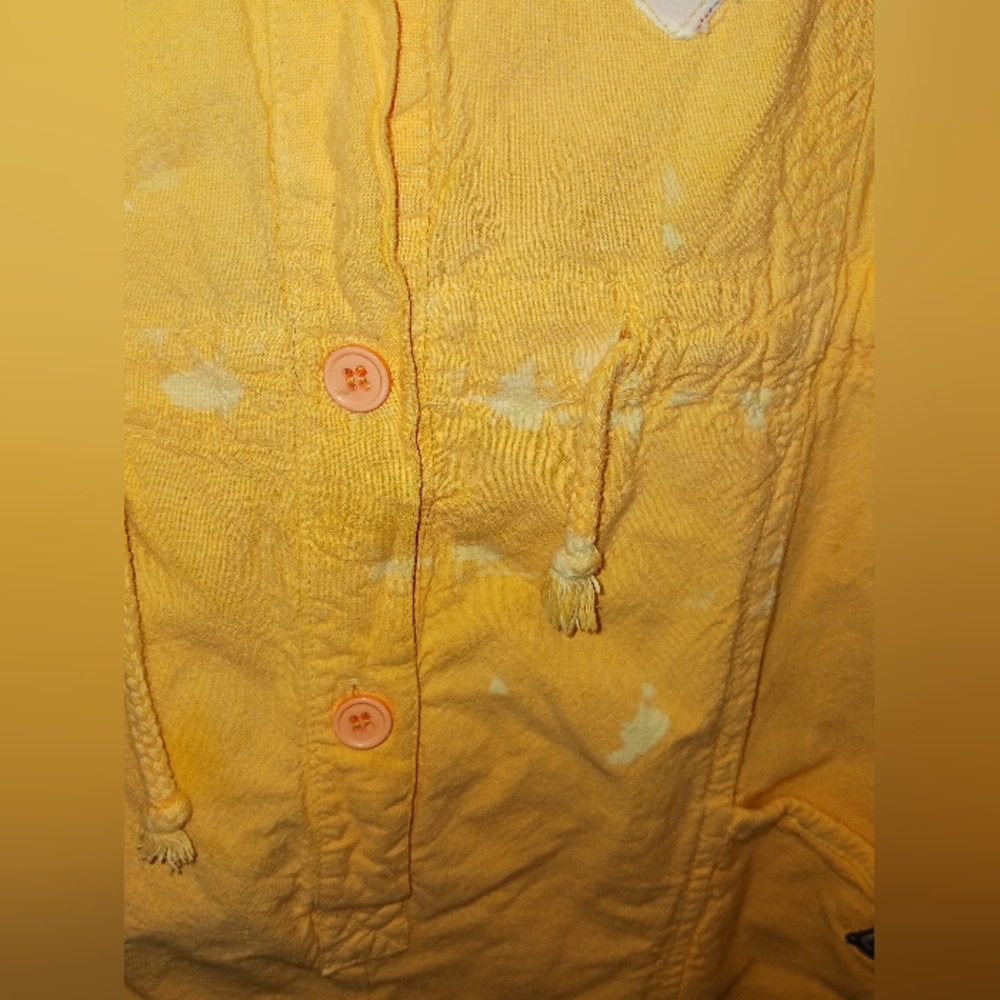 Vtg 80s Peach Cotton Oversized Festival Jumpsuit w/ Appliqué Patches – Size M - Picture 10 of 17